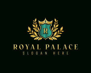 Elegant Crown Shield logo design