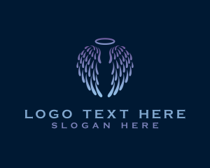 Inspirational - Angel Wing Heaven logo design
