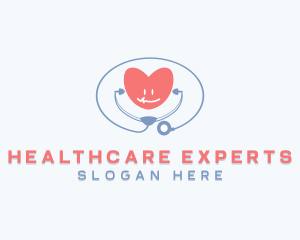 Medical Stethoscope Cardiology logo design