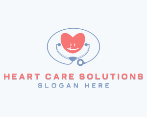 Medical Stethoscope Cardiology logo design