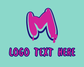 Vivid - Paint Graffiti Letter M logo design