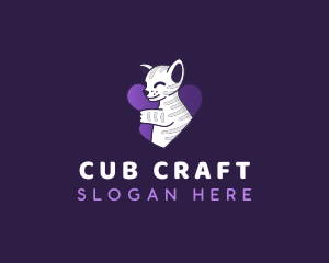 Cub - Happy Heart Cat logo design