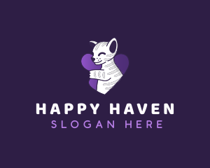 Happy Heart Cat logo design