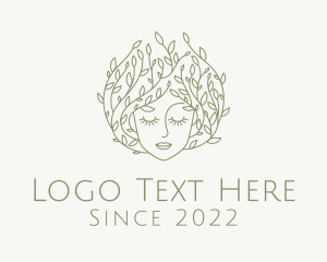 Hairdresser - Organic Beauty Salon Woman logo design