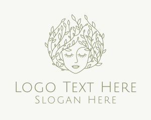 Organic Beauty Salon Woman Logo