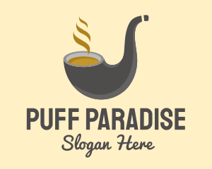 Puff - Pipe Coffee Latte logo design