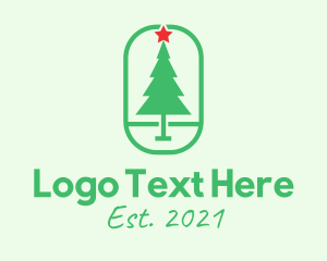 Fresh - Christmas Pine Tree logo design