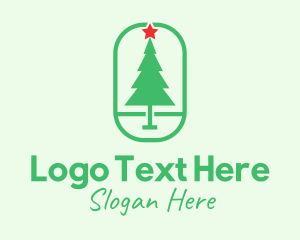 Christmas Pine Tree  Logo