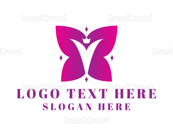 Magenta Butterfly Queen Logo