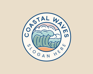 Wave Beach Resort logo design