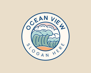 Wave Beach Resort logo design