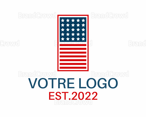 Patriotic USA Flag Logo