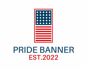 Patriotic USA Flag  logo design