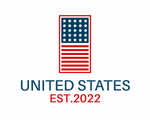 States - Patriotic USA Flag logo design