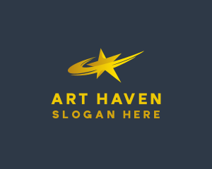 Golden Star Swoosh logo design