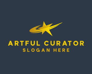 Golden Star Swoosh logo design