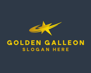 Golden Star Swoosh logo design