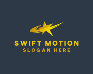 Golden Star Swoosh logo design