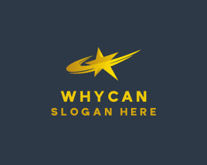 Art Studio - Golden Star Swoosh logo design