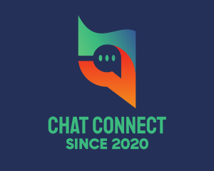 Chat - Digital Chat Bubble logo design