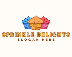 Sprinkle - Cup Cake Sweet Dessert logo design