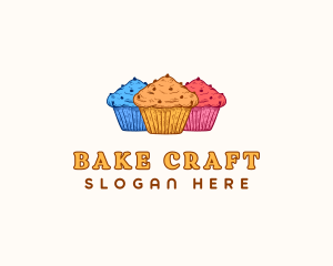 Cupcake Sweet Dessert logo design