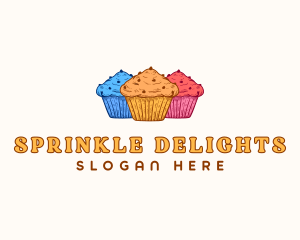 Cupcake Sweet Dessert logo design