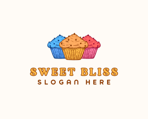 Cupcake Sweet Dessert logo design