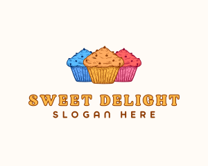 Cupcake Sweet Dessert logo design