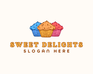 Cupcake Sweet Dessert logo design