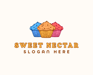 Cupcake Sweet Dessert logo design