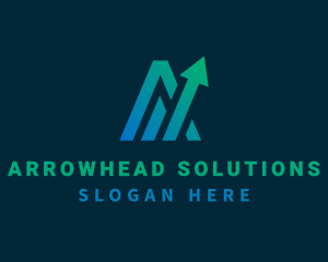 Arrow Forwarding Letter A logo design