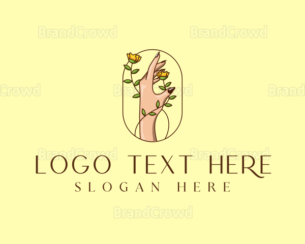 Floral Hand Beauty Logo