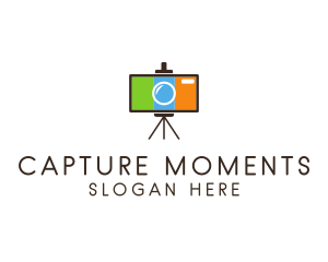 Tripod Camera Photography logo design