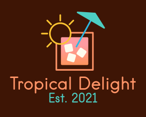 Tropical Summer Drink logo design