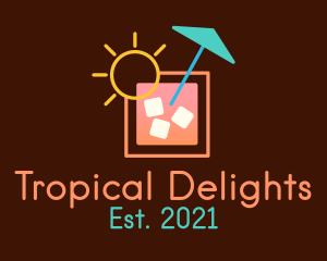 Tropical Summer Drink logo design