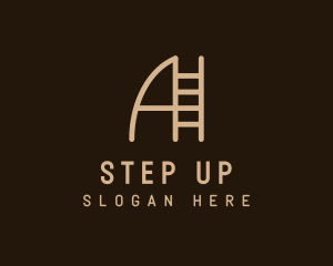 Stair - Ladder Letter A logo design