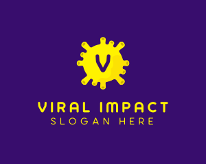 Viral Coronavirus Bacteria logo design