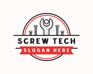 Wrench Screw Repair logo design