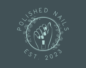 Floral Manicurist Nail Polish  logo design