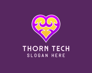 Thorn - Erotic Thorn Heart logo design