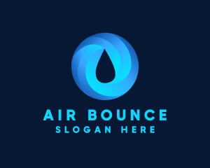 Round Water Droplet logo design