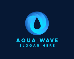 Water - Round Water Droplet logo design