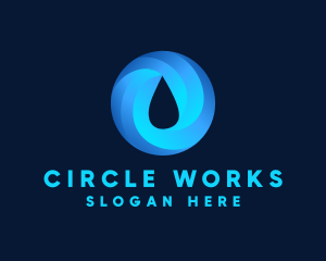 Round - Round Water Droplet logo design