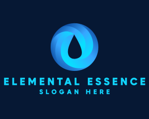 Element - Round Water Droplet logo design