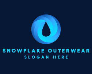 Round Water Droplet logo design