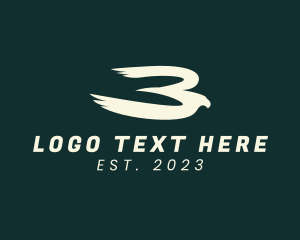 Wing - Falcon Bird Wing Number 3 logo design