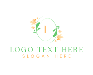 Boutique - Fashion Flower Salon Wreath logo design