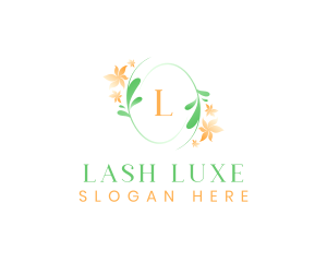 Fashion Flower Salon Wreath logo design