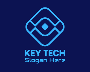 Blue Cyber Tech Application logo design